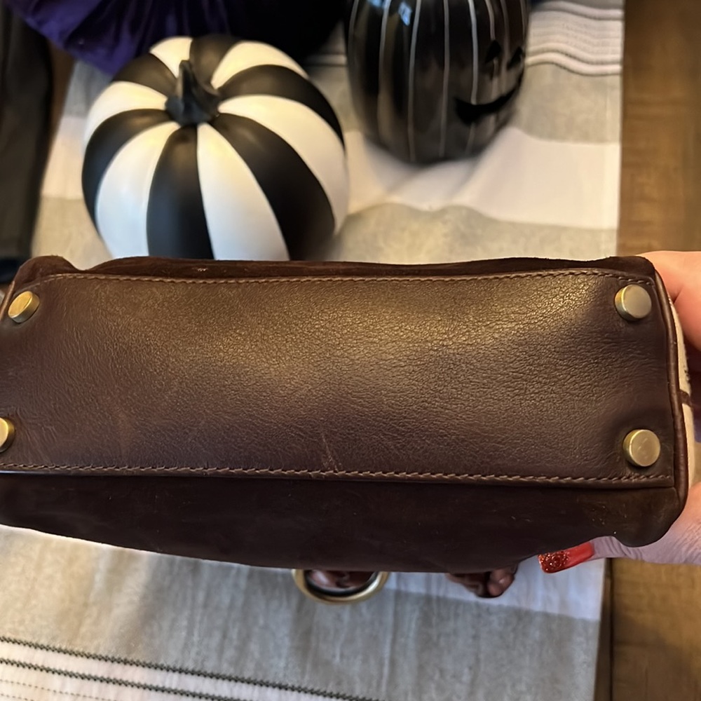 Burberry Suede & Leather Satchel - Picture 4 of 8